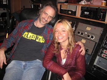 Producer Sheldon Gomberg and Marti at Carriage House in Silver Lake, recording Ben's version of Crazy Love for Sweet Relief benefit CD.