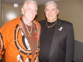 2011Back stage at the Opry with long time friend Jim Ed Brown. We both had a hit with THE THREE BELLS.