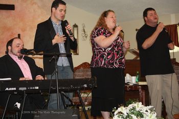 We did a classic Hinson's song, "That I Could Still Go Free". For only practicing once, the blend was not bad at all.