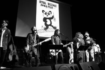 Mike Wheeler, Bruce Butkovich, Eric McFadden, Ben Spatol, Carley Baer, Erica Wobbles, Tarl Knight (Holidazed) at TAP - photo by Jen Brilowski