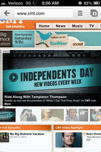 our PONY video debuted on CMT.com & went to #1!! http://www.cmt.com/videos/templeton-thompson/880040/when-i-get-that-pony-rode.jhtml