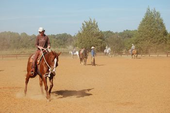 then, I gifted myself a Buck clinic in AL, can't wait to do that again, this time, i was ridin my ROCKSTAR baby girl in her bosal that Patti AND Buck gave us, Buck even re~tied Jane's mecate for us while we were there:)