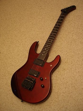 1985 WASHBURN G20v. My first Guitar. It's was my main guitar for 15 years with The Regulars. It fucking grinds like a chainsaw in overdrive. The neck got twisted when I left the case in the hot sun at an outdoor gig. (Let that be a lesson to you all). Still i can never get rid of it. .
