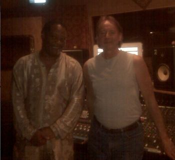 Herman "Hollywood" Dawkins and engineer Barry Paul, mixing Tracey Whitney's "I Am Singing... Songs I Love" 2012