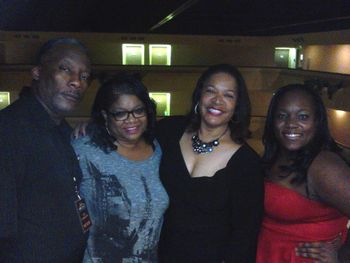 Tracey with Smooth Jazz Forever Productions' Rod & Sonya Kyle and Tammiko Jones at 103.7 The Oasis Live concert 8/31/14