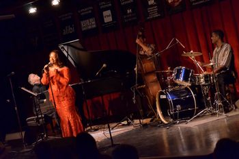 Tracey Whitney in concert (with Sid Fedley/piano, Colin Deuble/bass, and Larry McClure/drums) at the Outpost Performance Space 6/26/14