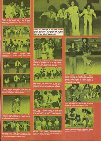 A Whitney Family photo spread from a Right On! magazine feature. For more on Tracey Whitney's family history, check out "The Whitney Family" page, or www.thewhitneyfamilyband.com
