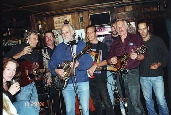 Old Colony Tap Room, Provincetown, MA Willy and the Po' Boys, the expanded version: Joe Bones, Bill Evaul, Steve Morgan, Rick Knudsen, Alan Morehouse, Roger Martin, Sebastian Junger, Oct. 2000