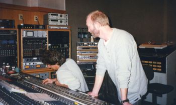 Ocean Way Studio, Hollywood 1996: Studio 3: sound engineer Ken Allardyce (left) and Dr. Andreas Kassel (right) working on the "Restless" album.