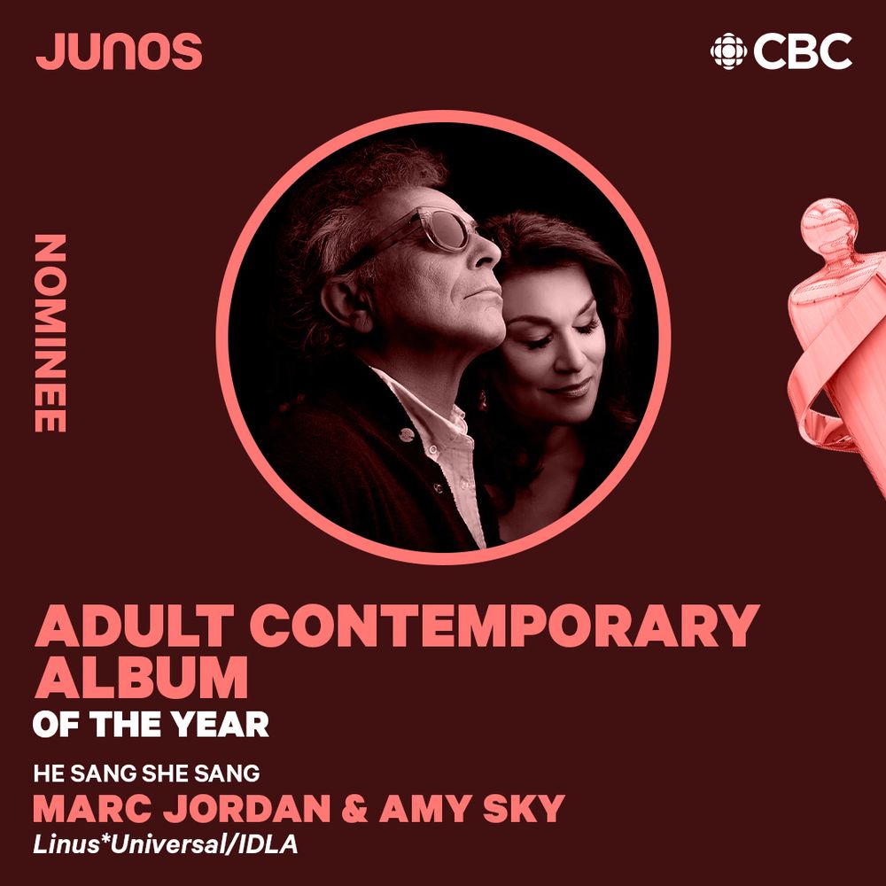 So excited to be nominated for Adult Contemporary Album of the Year at the Junos 2023