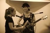 That's my girl! Julia singing a new song I wrote for her - Andrew Wallach took this of us - I love this pic. Thank you Andrew! Visit him at Black Sheep Ranch on FB...