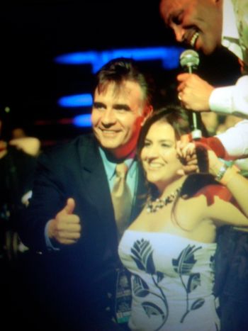 Barbie (Angel Garcia's little sister ) Feliciano Tavares stops for a picture in the middle of the concert while singing "Heaven Must Be Missing An Angel". We miss you Angel.