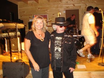 Singer/songwriter Shelia Quattlebaum and MM. Shelia opened the CD release show for us at Lowell Opry House on August 28 2010.