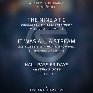 Current Live Streaming schedule