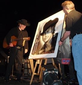 Special Occasions: Canada Post presenting Stompin' Tom with his own official postage stamp. A great honour for Tom and to put it in his own words: "For those of you who don't like the look of my frontside...now you know what you can do with my backside!"