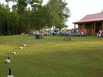 After the Retriever Demo portion of the event we have our Devotion time. The dogs will come back out for some obedience drill demonstrations for this segment.