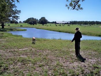 Pre-Master National training in Texas was a lot of fun. Most landscapes included rolling pastures, oak trees, ponds and cattle of course.