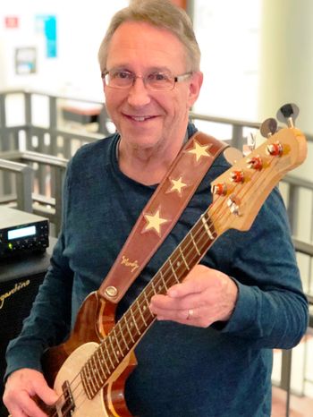 This is Dave Lowe, our first call bass sub. He and Marc played together back-in-the-70s for a few years, and he has been playing ever since. He played in Karisma, Mardi Gras and, more recently, the Still Rockin’ Band.