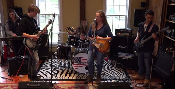 Annabel Hodson-Walker of Rising Nation leads her band in a new original song. They will be one of the featured acts this Sunday at the Rock Off Main 20th Anniversary