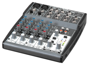 The behringer xenyx 802 mixer is of sturdy construction, solid electronics, nice controls and ability.
