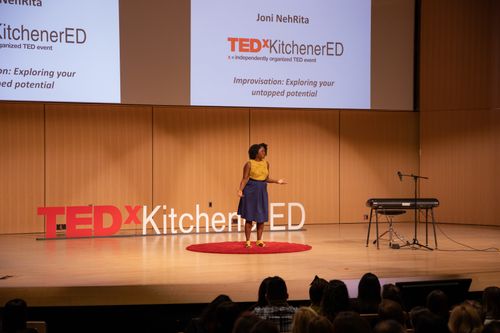 Joni gives TEDx ED talk at Laurier's Lazaridis Hall