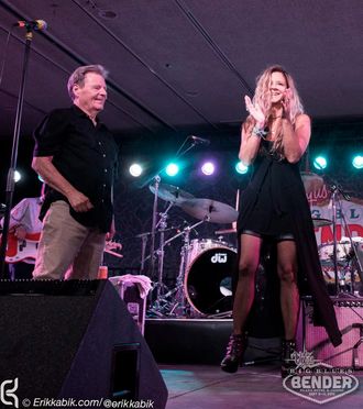 Performing with Delbert McClinton