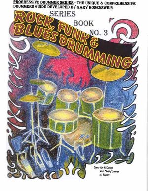 ROCK/FUNK/BLUES DRUMMING BOOK 3...OVER 1,000 ROCKIN' BEATS AND FILLS IN THIS BEST-SELLING MONSTER!!
Expand your drumming toolbox with grooves from rock, funk, and blues genres. There are also many pages of fill-in ideas to mix in with the beats. You'll enjoy the sections on ODD TIME, LINEAR STYLES, SHUFFLE VARIATIONS, TWO-SURFACE RIDING and FUSION STYLES. The book puts it all together with 30 MINI CHARTS that will help you with reading drum transcriptions. Click on the picture to order a copy. 83 pages.