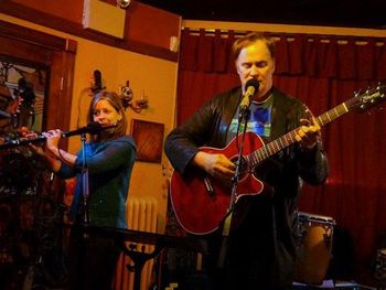 Performing a Rob Lincoln song at Barrington Coffee House on 1/7/12: The 4th Annual Night of the Living Rob