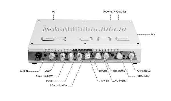 Bassist Robert Harper uses the ONE 800 Amp Head 800 W RMS 4 ohm.
