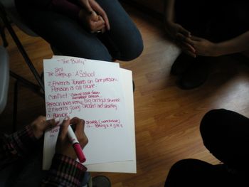 Middle School Students participate in the "I Am Beautiful" Half-Day Workshop. February 16, 2013; NYC.