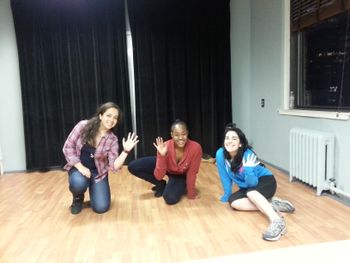 The RYB Cast Rehearses for their Indwelling performance 2/23/14. Cast members: Daniela, Starr and Nicole.