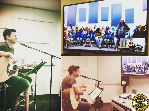 Live songwriting workshop cross from The Country Music Hall Of Fame Nashville to Hunter Middle School Chattanooga TN