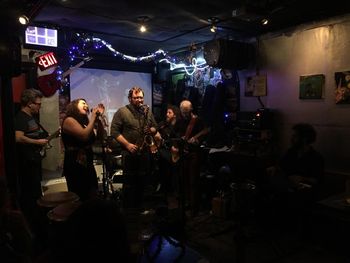 Throwing down on some blues with Abbey Ahmad and Mark Marshall, playing the classic "I Want Some Sugar in My Bowl" at Freddy's Backroom in Brooklyn.