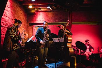 Michael Eaton Individuation Quartet plus Travis Reuter at Rockwood, March 2, 2016. Photo by Luis Ruiz.