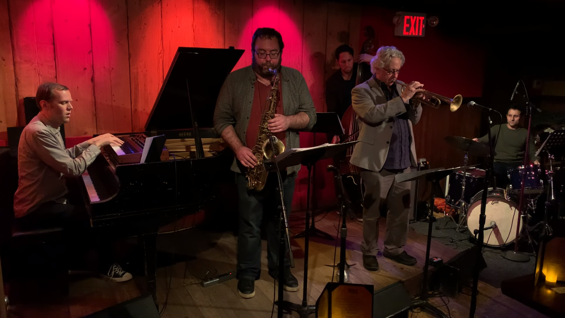 Performing at Rockwood Music Hall Stage 3 with Tim Hagans in December 2019.