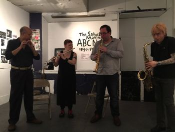 Beyond Quintet at ABC Norio., May 31, 2015. Left to right: Gene Coleman, Cheryl Pyle, Michael Eaton, David Tamura. (Photo by Scott Rifkin.)