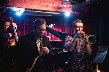 Playing "Interior Designs" with Jon Crowley at Cornelia Street Cafe for the Individuation CD release. Photo by Luis Ruiz (www.larufoto.com)