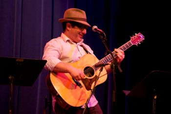 Adam Traum at the Pete Seeger Tribute Concert Friday night at the Throckmorton Theater in Mill Valley, Ca.
Photo by Jenna Deibel