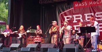 Here are Adam M. Traum and Happy Traum (center) doing “Long Black Veil” with Justin Moses, Alison Brown, Sierra Hull, Garry West and Stuart Duncan.