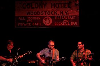 Traum Family Band in Woodstock, NY, with John Sebastian, left, Happy Traum and Adam Traum Photo by Steve Kursh