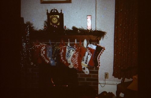 All the stockings by the chimney with care