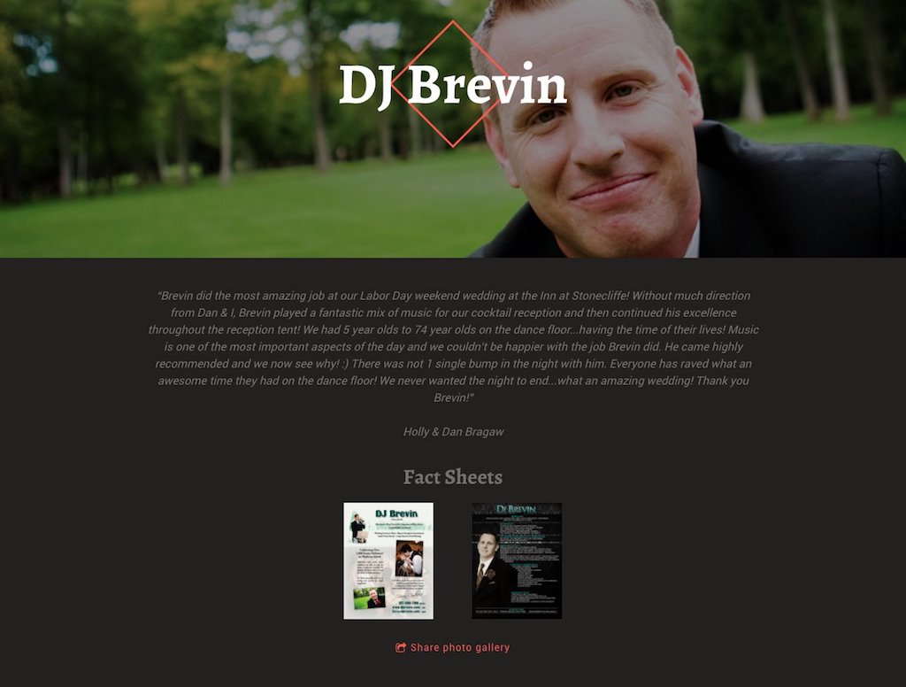 Website Design Inspiration: Best Wedding DJ Websites on Bandzoogle