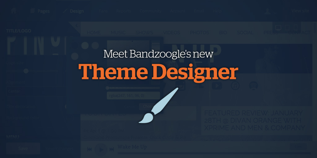 Meet Bandzoogle's New Theme Designer