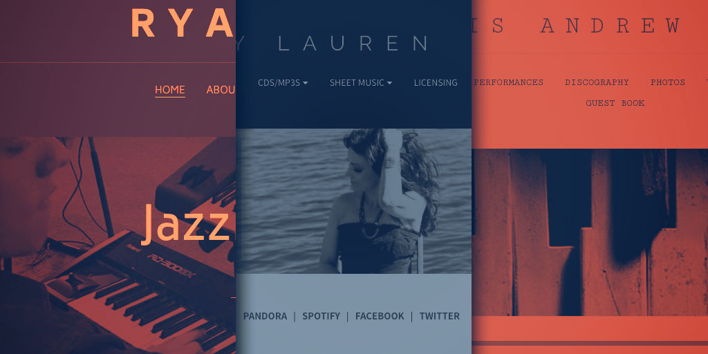 Pianist Website Design: 1 Template, 3 Ways