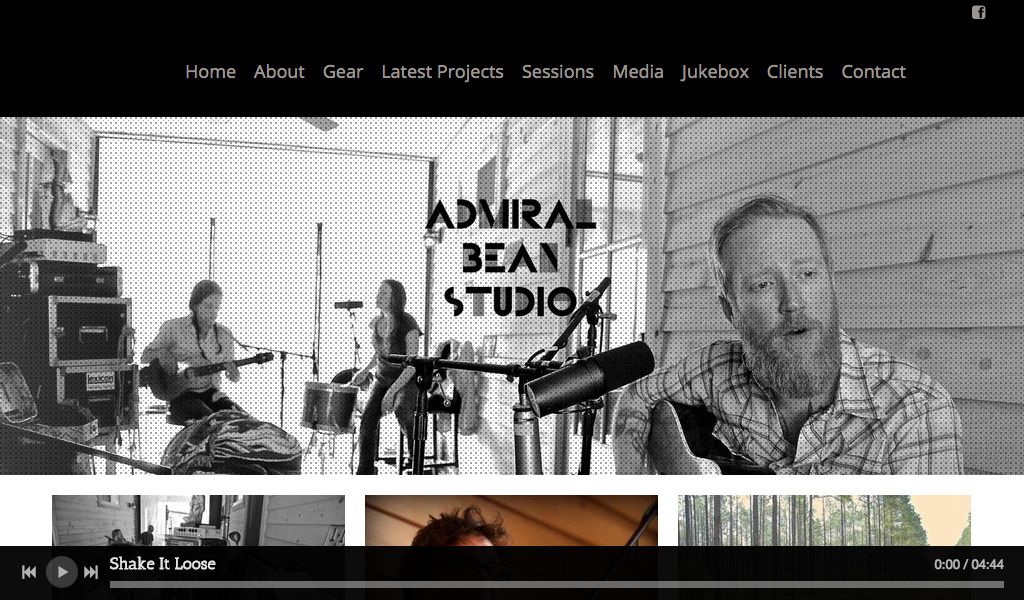 Recording studio website