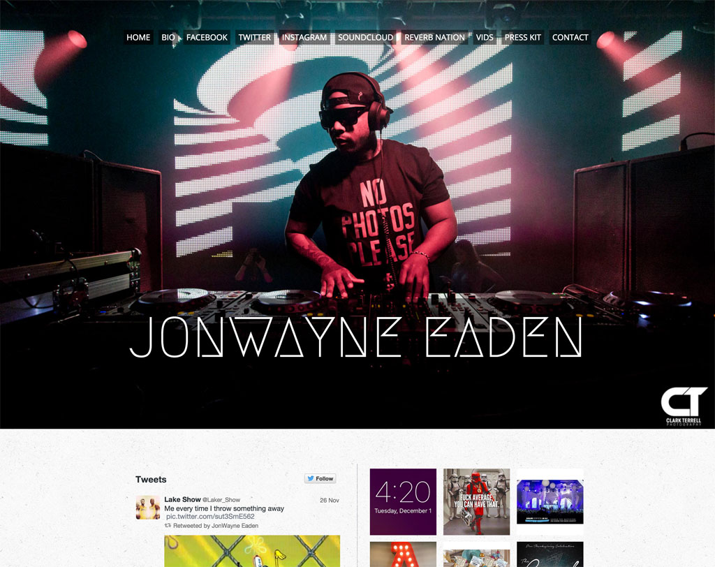 DJ website design 