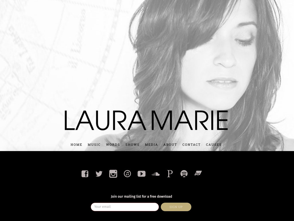 Laura Marie music website 