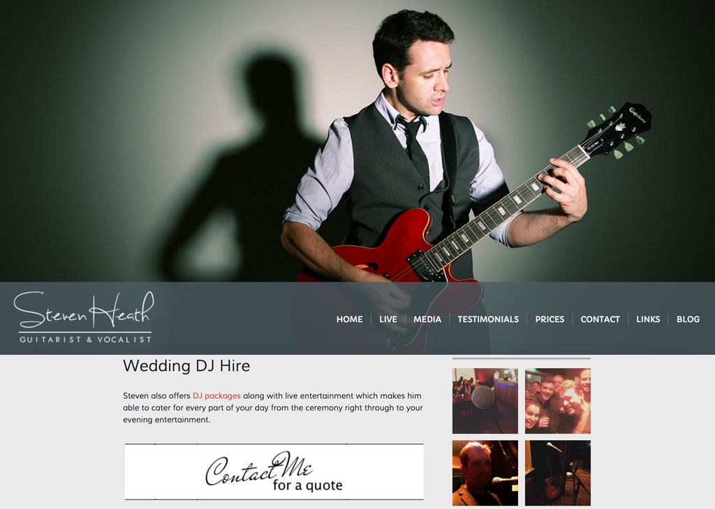 Wedding singer Homepage