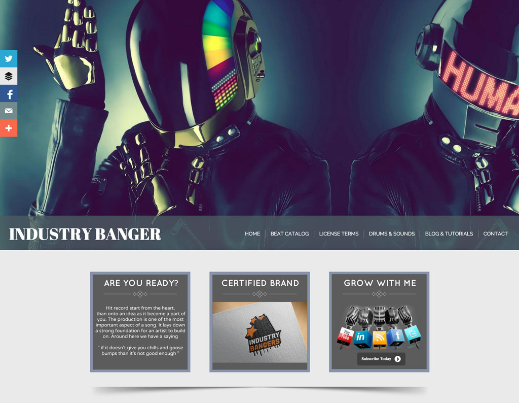 Beats website template