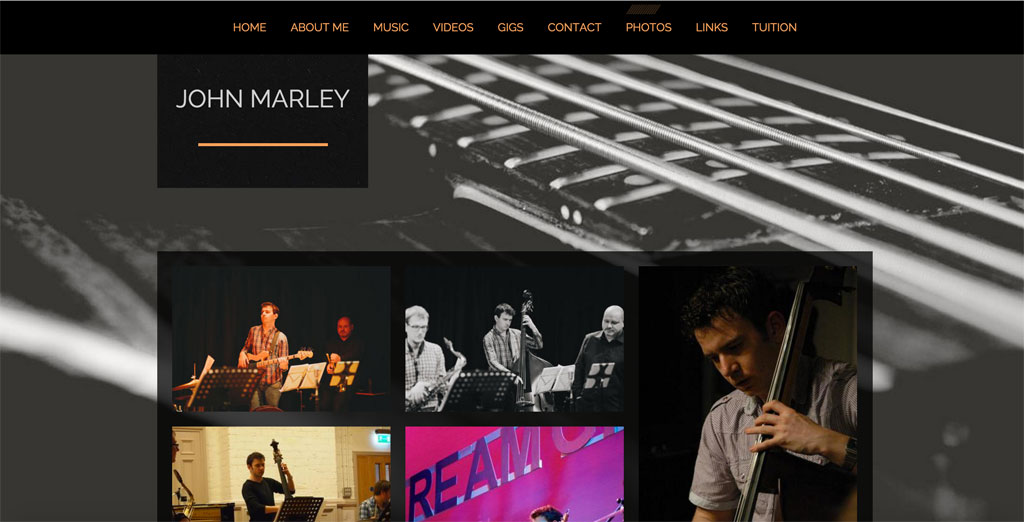 Website template music